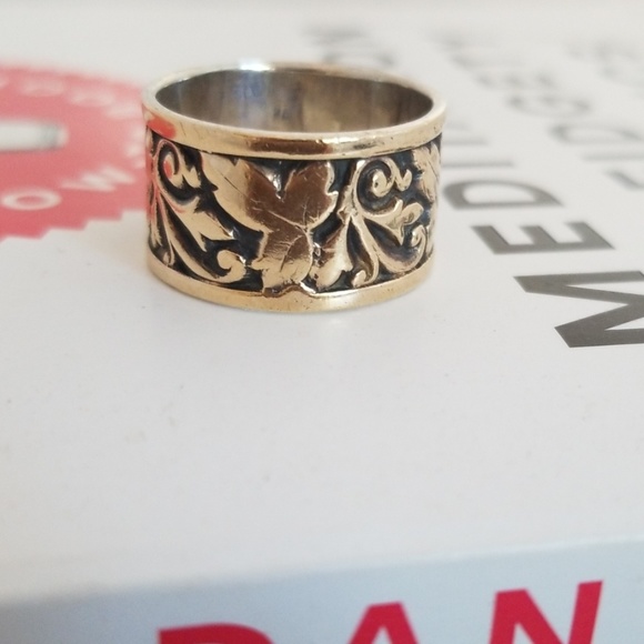 Ed Levin Lapis Cigar Band Ring - Picture 4 of 5